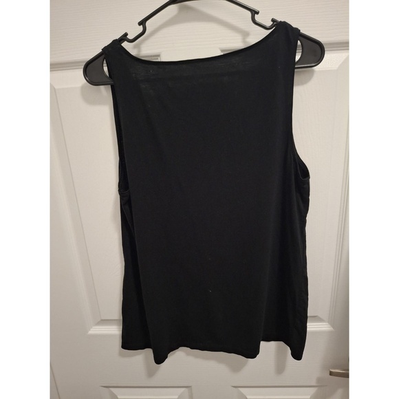 🍂3/$15 J Jill Medium Black‎ Lightweight Pima Cotton Modal A-Line Tank Top - Picture 7 of 8